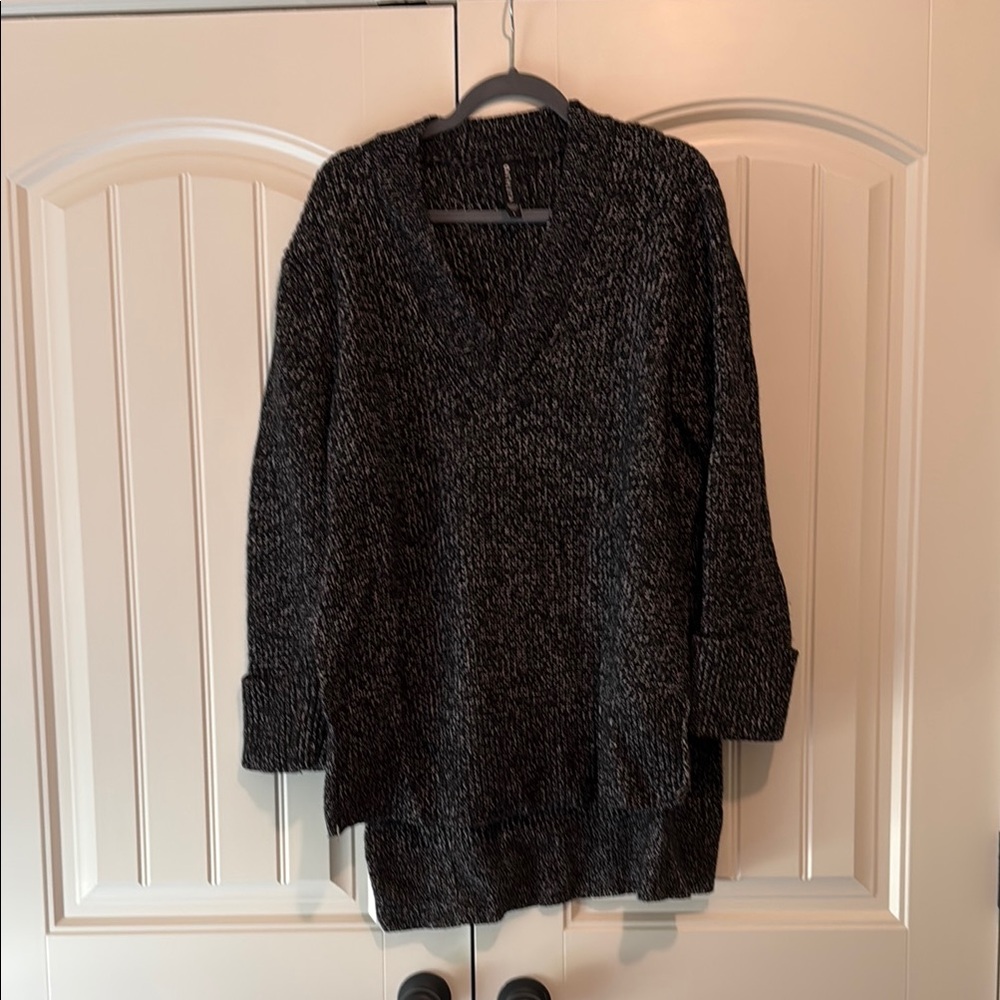 Athleta Charcoal V-Neck Sweater